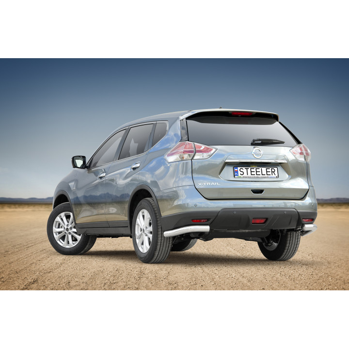 Colțare de Protecție Spate, Steeler 4x4 Corner Protect, Culoare Argintiu, Nissan X-Trail 2014 - 2017 - EDK.ro