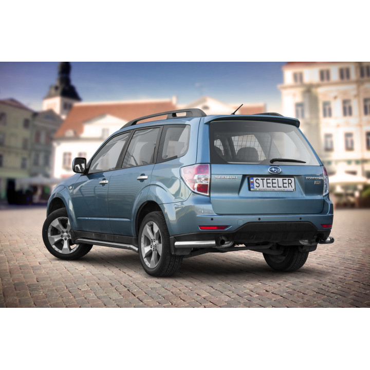 Colțare de Protecție Spate, Steeler 4x4 Corner Protect, Culoare Argintiu, Subaru Forester 2008 - 2013 - EDK.ro