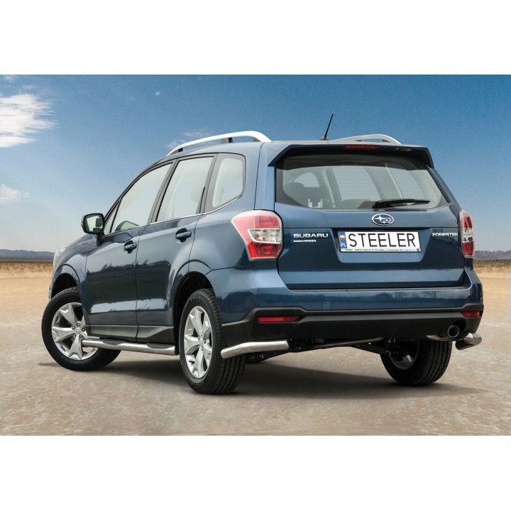 Colțare de Protecție Spate, Steeler 4x4 Corner Protect, Culoare Argintiu, Subaru Forester 2013 - 2019 - EDK.ro