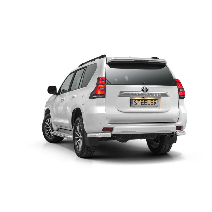 Rear Protection Corners, Steeler 4x4 Corner Protect, Color Silver, Toyota Land Cruiser 150 2017 - Present - EDK.ro