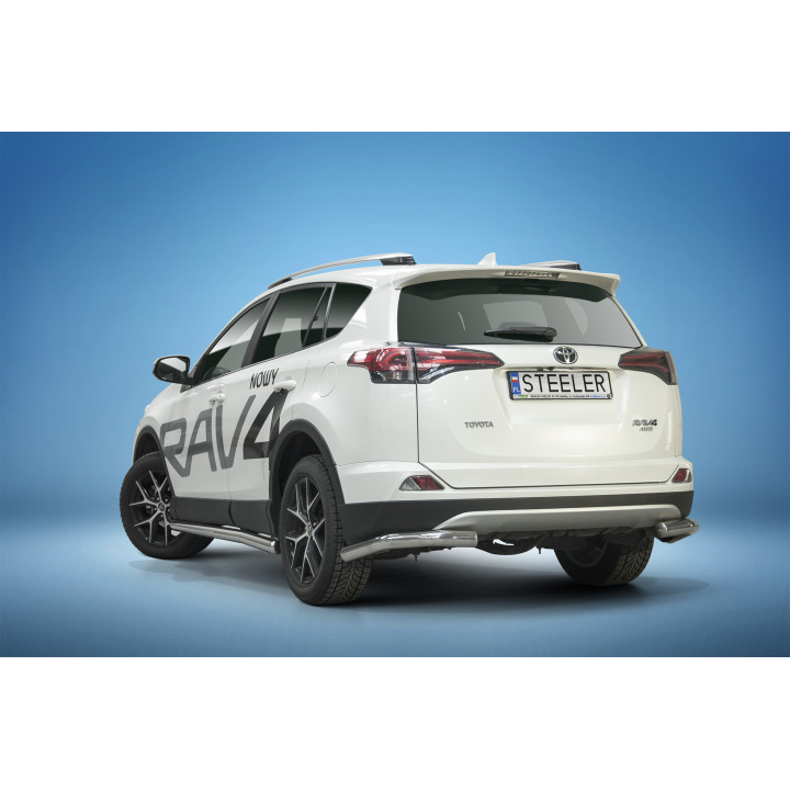 Rear Protection Corners, Steeler 4x4 Corner Protect, Color Silver, Toyota RAV4 2016 - 2018 - EDK.ro