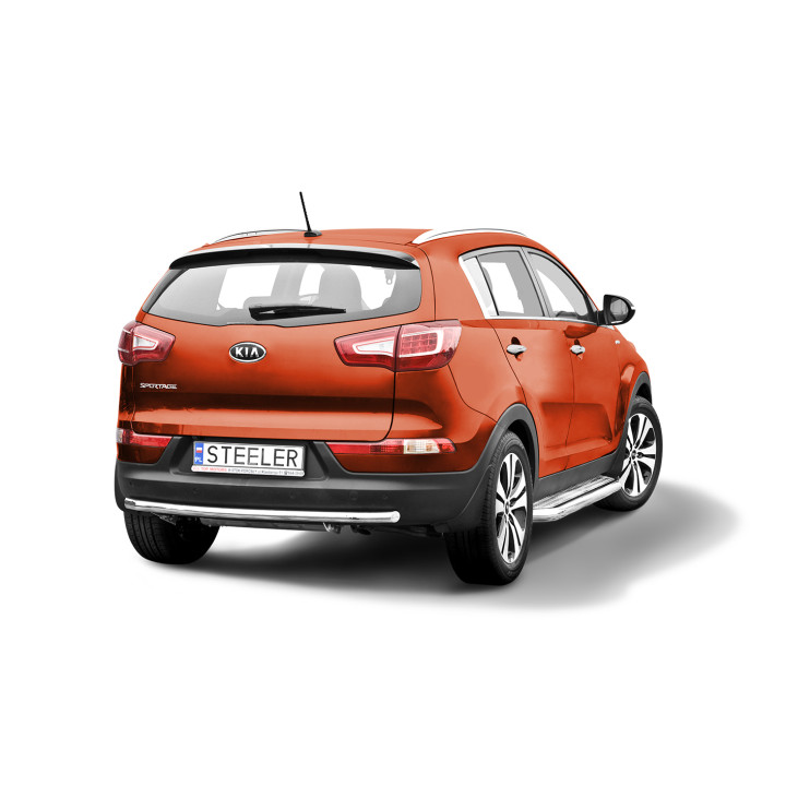 Bară de Protecție Spate, Steeler 4x4 Rear Protection, Culoare Argintiu, Kia Sportage 2010 - 2015 - EDK.ro