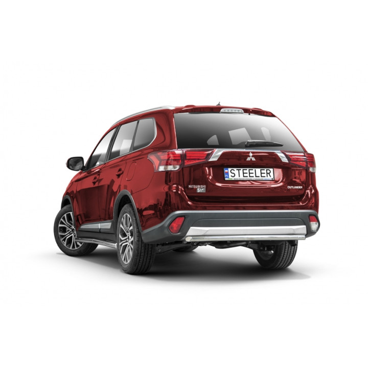 Rear Protection Bar, Steeler 4x4 Rear Protection, Color Silver, Mitsubishi Outlander 2015 - 2021 - EDK.ro