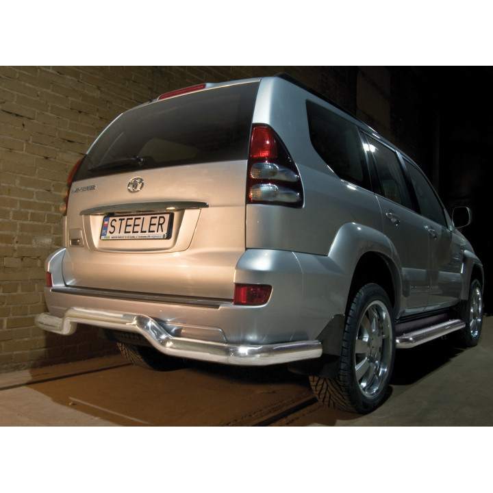 Rear Protection Bar, Steeler 4x4 Rear Protection, Color Silver, Toyota Land Cruiser 120 2002 - 2009 - EDK.ro