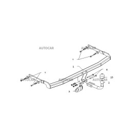 Towbar, Auto-Hak, Automatic Detachable System, Renault Megane Station Wagon 2008 - 2016 - EDK.ro