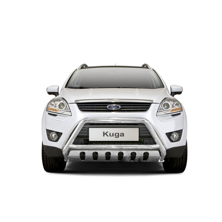 Bullbar Omologat RAR, Steeler 4x4 "A" Bar cu Placă, Culoare Argintiu, Ford Kuga 2008 - 2012 - EDK.ro