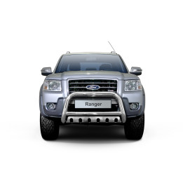 Bullbar Omologat RAR, Steeler 4x4 "A" Bar cu Placă, Culoare Argintiu, Ford Ranger 2007 - 2012 - EDK.ro