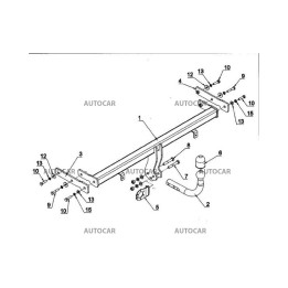 Cârlig de Remorcare, Auto-Hak, Sistem Demontabil Automat, Kia Rio 5 Uși 2011 - 2017 - EDK.ro