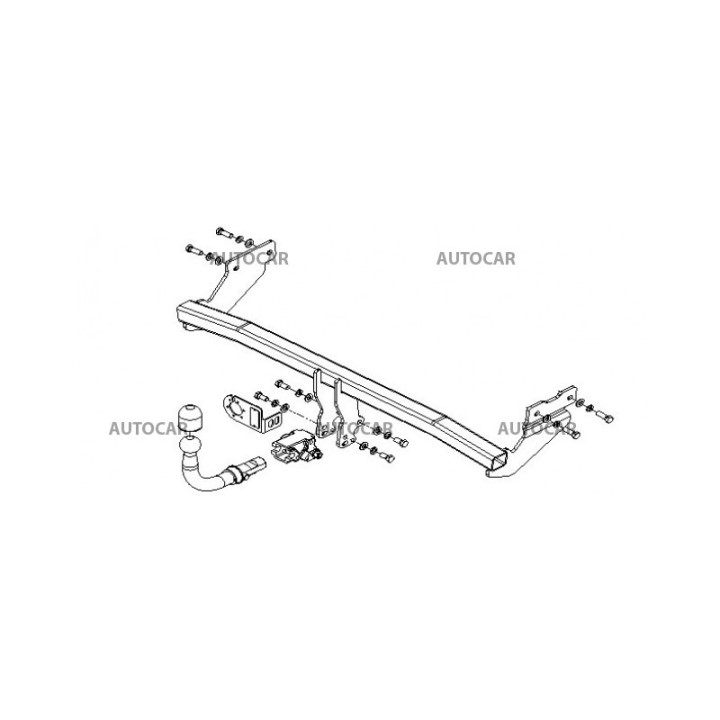 Towbar, Auto-Hak, Semi-Detachable System, Kia Picanto 5-Door 2011 - Present - EDK.ro