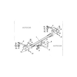 Towbar, Auto-Hak, Vertical Detachable System, Fiat Sedici 2006 - Present - EDK.ro