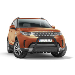 Bullbar Omologat RAR, Steeler 4x4 "A" Bar cu Placă, Culoare Negru, Land Rover Discovery 2017 - Prezent - EDK.ro