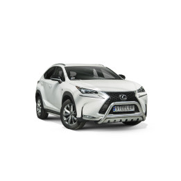 EC Homologated Bullbar, Steeler 4x4 "A" Bar with Plate, Color Silver, Lexus NX F-Sport 2014 - 2020 - EDK.ro