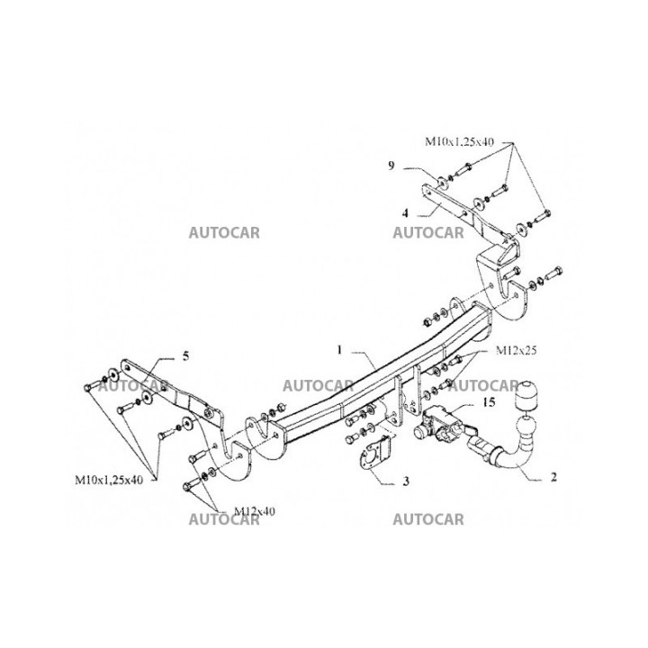 Cârlig de Remorcare, Auto-Hak, Sistem Semi-Demontabil, Toyota Yaris 3/5 Uși 2011 - 2014 - EDK.ro