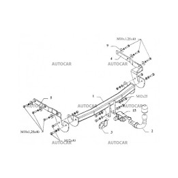 Cârlig de Remorcare, Auto-Hak, Sistem Demontabil Automat, Toyota Yaris 3/5 Uși 2011 - 2014 - EDK.ro