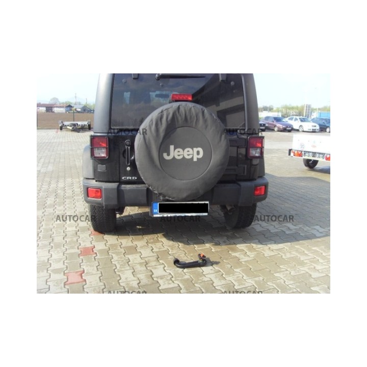 Vertical Detachable Towbar with Key, Westfalia Automotive, Jeep Wrangler 2006 - 2017 - EDK.ro