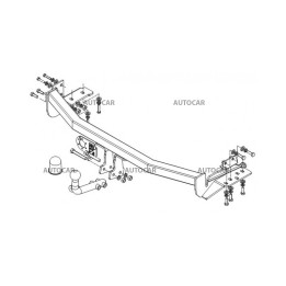 Towbar, Auto-Hak, Automatic Detachable System, Nissan Juke 2010 - 2019 - EDK.ro