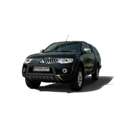Bullbar Omologat RAR, Steeler 4x4 "A" Bar cu Placă, Culoare Negru, Mitsubishi L200 2006 - 2009 - EDK.ro