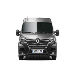 EC Homologated Bullbar, Steeler 4x4 "A" Bar with Plate, Color Black, Renault Master 2019 - Present - EDK.ro