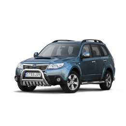 Bullbar Omologat RAR, Steeler 4x4 "A" Bar cu Placă, Culoare Argintiu, Subaru Forester 2008 - 2013 - EDK.ro