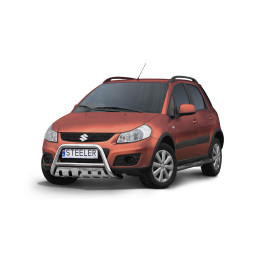 Bullbar Omologat RAR, Steeler 4x4 "A" Bar cu Placă, Culoare Argintiu, Suzuki SX4 2006 - 2013 - EDK.ro