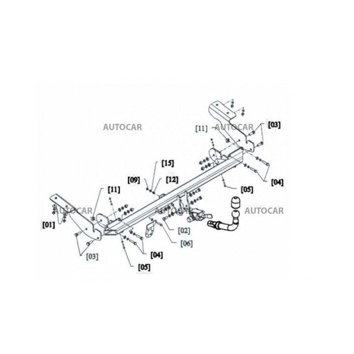 Cârlig de Remorcare, Auto-Hak, Sistem Semi-Demontabil, Citroën C4 Picasso 5 Uși 2013 - 2018 - EDK.ro