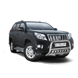 Bullbar Omologat RAR, Steeler 4x4 "A" Bar cu Placă, Culoare Argintiu, Toyota Land Cruiser 150 2010 - 2013 - EDK.ro