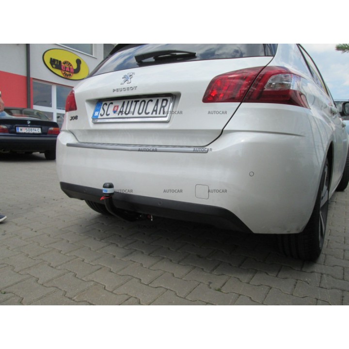 Vertical Detachable Towbar with Key, ORIS / Bosal, Peugeot 308 2013 - Present - EDK.ro