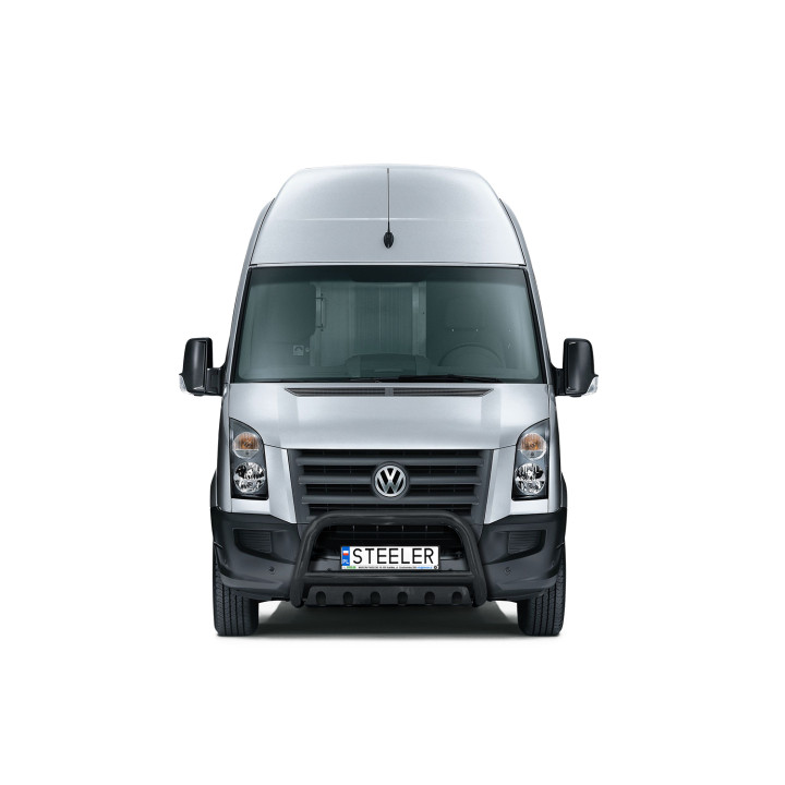Bullbar Omologat RAR, Steeler 4x4 "A" Bar cu Placă, Culoare Argintiu, Volkswagen Crafter 2006 - 2017 - EDK.ro