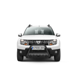 EC Homologated Bullbar, Steeler 4x4 "A" Bar with Spikes, Color Black, Dacia Duster 2010 - 2018 - EDK.ro