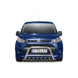 Bullbar Omologat RAR, Steeler 4x4 "A" Bar cu Țăruși, Culoare Argintiu, Ford Transit Connect 2013 - 2021 - EDK.ro