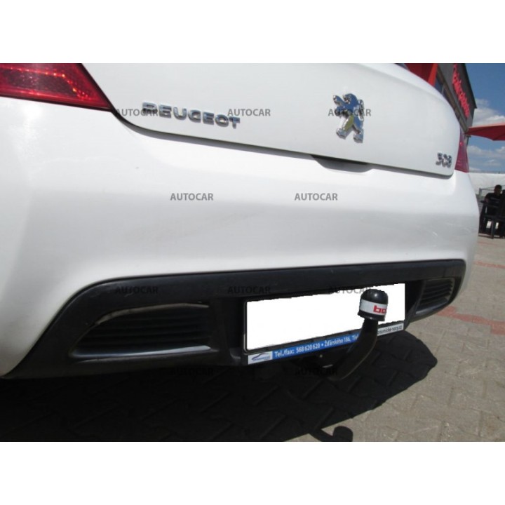 Vertical Detachable Towbar with Key, ORIS / Bosal 5 Doors, Peugeot 308 2007 - 2013 - EDK.ro