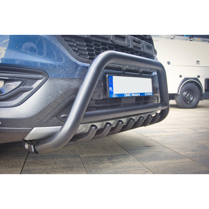 Bullbar Omologat RAR, Steeler 4x4 "A" Bar cu Țăruși, Culoare Argintiu, Ford Transit Custom 2018 - 2023 - EDK.ro