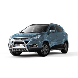 EC Homologated Bullbar, Steeler 4x4 "A" Bar with Spikes, Color Silver, Hyundai ix35 2009 - 2015 - EDK.ro