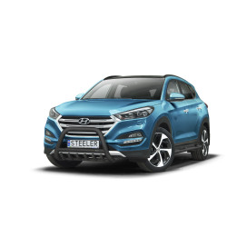Bullbar Omologat RAR, Steeler 4x4 "A" Bar cu Țăruși, Culoare Negru, Hyundai Tucson 2015 - 2018 - EDK.ro