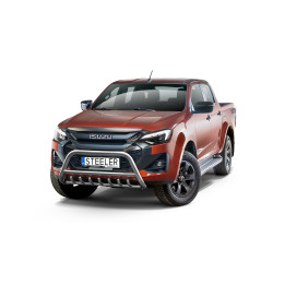 EC Homologated Bullbar, Steeler 4x4 "A" Bar with Spikes, Color Silver, Isuzu D-Max 2024 - Present - EDK.ro