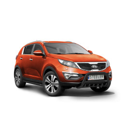 EC Homologated Bullbar, Steeler 4x4 "A" Bar with Spikes, Color Black, Kia Sportage 2010 - 2015 - EDK.ro