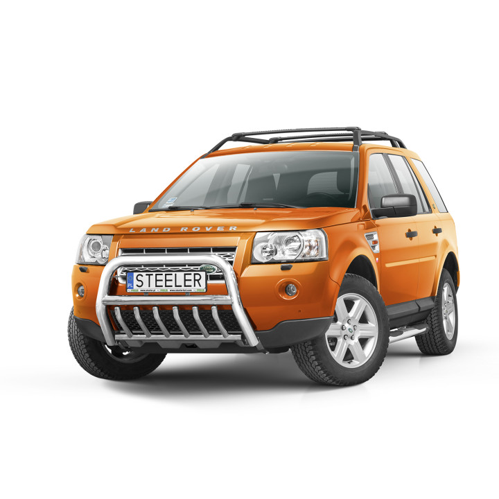 EC Homologated Bullbar, Steeler 4x4 "A" Bar with Spikes, Color Silver, Land Rover Freelander 2007 - 2014 - EDK.ro