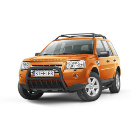 Bullbar Omologat RAR, Steeler 4x4 "A" Bar cu Țăruși, Culoare Negru, Land Rover Freelander 2007 - 2014 - EDK.ro