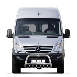 EC Homologated Bullbar, Steeler 4x4 "A" Bar with Spikes, Color Silver, Mercedes-Benz Sprinter 2006 - 2018 - EDK.ro