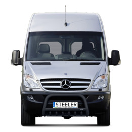 Bullbar Omologat RAR, Steeler 4x4 "A" Bar cu Țăruși, Culoare Negru, Mercedes-Benz Sprinter 2006 - 2018 - EDK.ro