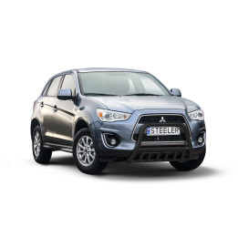 Bullbar Omologat RAR, Steeler 4x4 "A" Bar cu Țăruși, Culoare Negru, Mitsubishi ASX 2012 - 2016 - EDK.ro