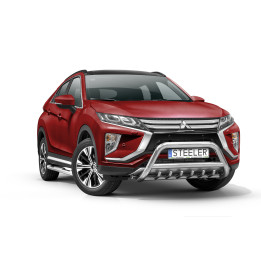 EC Homologated Bullbar, Steeler 4x4 "A" Bar with Spikes, Color Silver, Mitsubishi Eclipse Cross 2017 - 2019 - EDK.ro