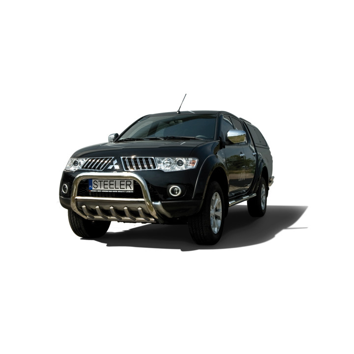 Bullbar Omologat RAR, Steeler 4x4 "A" Bar cu Țăruși, Culoare Argintiu, Mitsubishi L200 2006 - 2009 - EDK.ro