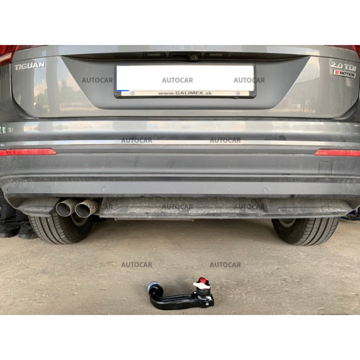 Vertical Detachable Towbar with Key, ORIS / Bosal, Volkswagen Tiguan 2016 - 2023 - EDK.ro