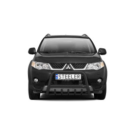 Bullbar Omologat RAR, Steeler 4x4 "A" Bar cu Țăruși, Culoare Negru, Mitsubishi Outlander 2007 - 2009 - EDK.ro