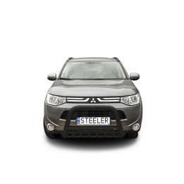 Bullbar Omologat RAR, Steeler 4x4 "A" Bar cu Țăruși, Culoare Negru, Mitsubishi Outlander 2012 - 2015 - EDK.ro