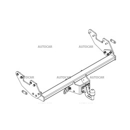 Cârlig de Remorcare, Auto-Hak, Sistem Semi-Demontabil, Toyota Hilux 2016 - 2024 - EDK.ro