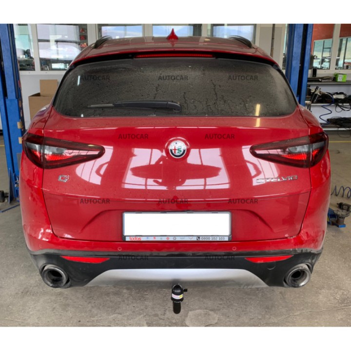 Cârlig de Remorcare, Auto-Hak, Sistem Demontabil Vertical, Alfa Romeo Stelvio 2016 - Prezent - EDK.ro
