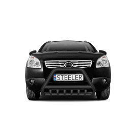 EC Homologated Bullbar, Steeler 4x4 "A" Bar with Spikes, Color Black, Nissan Qashqai 2007 - 2010 - EDK.ro