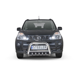 EC Homologated Bullbar, Steeler 4x4 "A" Bar with Spikes, Color Silver, Nissan X-Trail 2010 - 2014 - EDK.ro